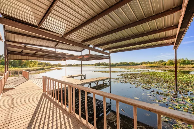 fishing pier and boat dock at Twin Lakes Resort